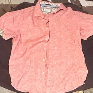 Denim & Flower Casual Pink Button Down Shirt